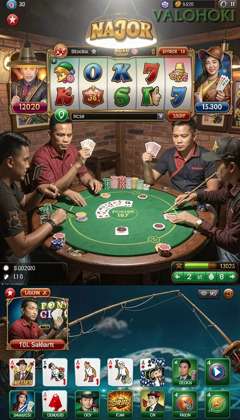 Cuplikan layar JKTGAME — menu navigasi